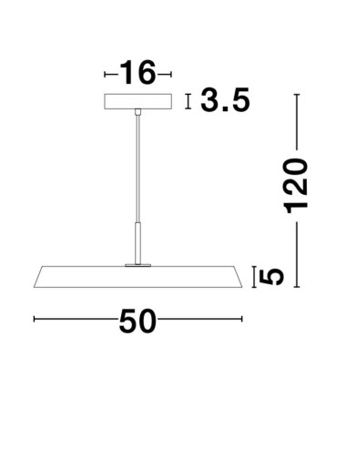 Pendant lamp Vetro Ø50 LED 910621 | Nova Luce | TavaGaisma.lv/en