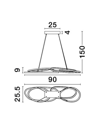 Pendant lamp Nudos LED