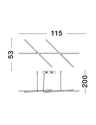 Pakabinamas šviestuvas Raccio LED 9695213 | Nova Luce | TavaGaisma.lv/lt