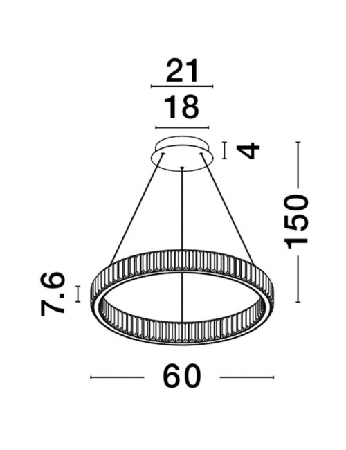 Kattokruunu Aurelia Ø60 LED