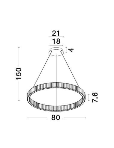 Lühter Aurelia Ø80 LED 9333067 | Nova Luce | TavaGaisma.lv/et