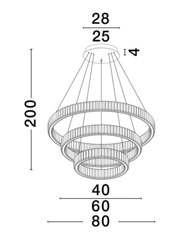 Lühter Aurelia Ø80 LED 9333069 | Nova Luce | TavaGaisma.lv/et