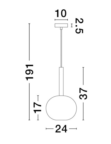 Piekaramā lampa Amelia Ø24