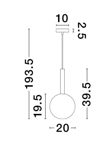 Pendant lamp Amelia Ø20