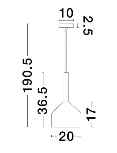 Piekaramā lampa Amelia Ø20