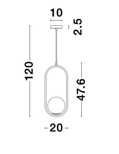 Piekaramā lampa Obitar 9988170 | Nova Luce | TavaGaisma.lv