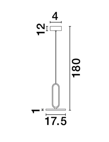 Piekaramā lampa Gea Ø17,5 LED