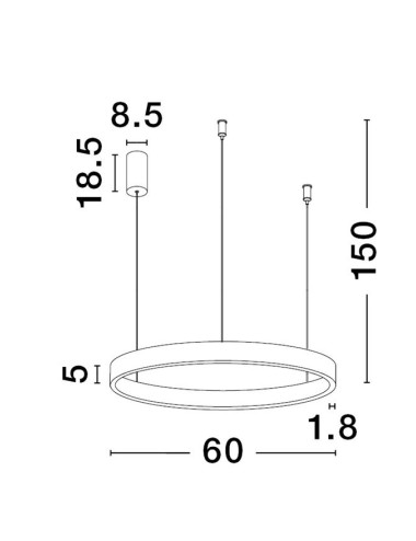 Piekaramā lampa Elowen Ø60 LED