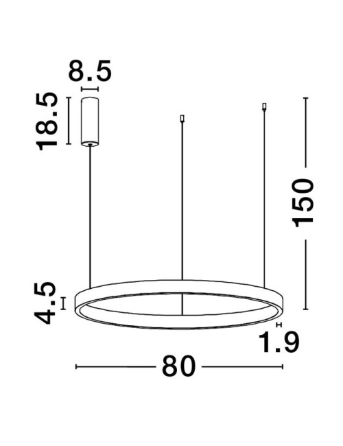 Pendant lamp Elowen Ø80 LED