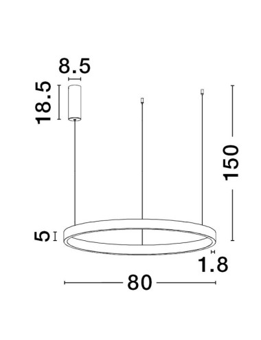 Pendant lamp Elowen Ø80 LED