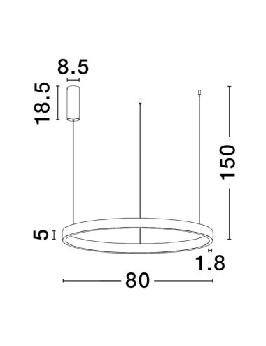 Pendant lamp Elowen Ø80 LED