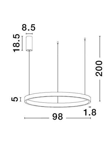 Piekaramā lampa Elowen Ø98 LED 9345668 | Nova Luce | TavaGaisma.lv