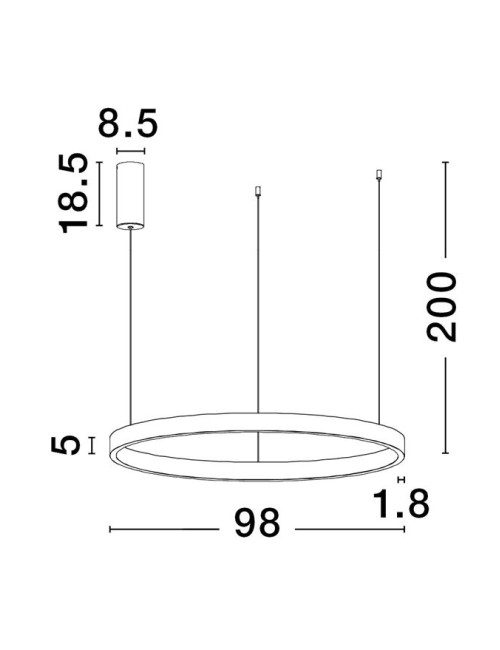 Piekaramā lampa Elowen Ø98 LED