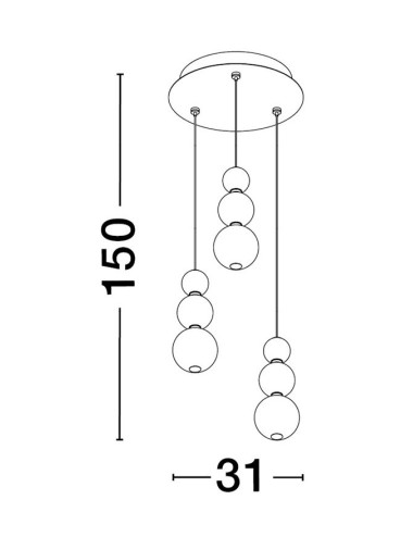 Ripplamp Perla Ø31 LED