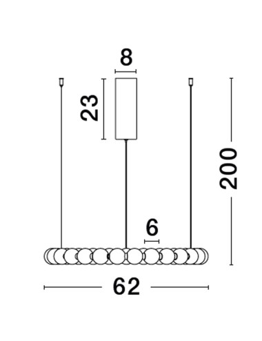 Pakabinamas šviestuvas Perla Ø62 LED 9186916 | Nova Luce | TavaGaisma.lv/lt