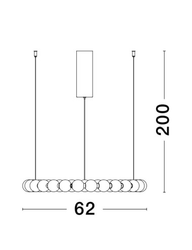 Pakabinamas šviestuvas Perla Ø62 LED