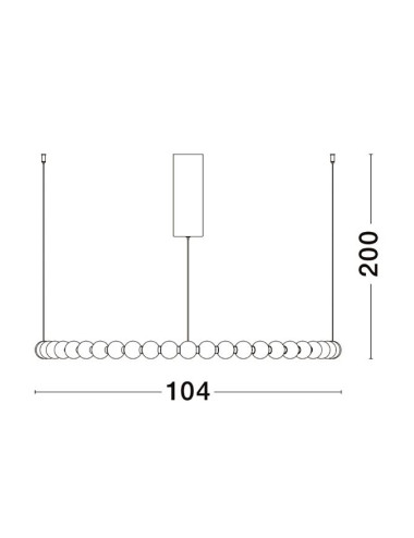 Pakabinamas šviestuvas Perla Ø104 LED