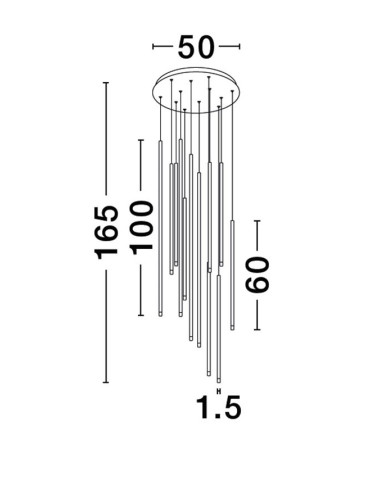 Pendant lamp Ellettra Ø50 LED