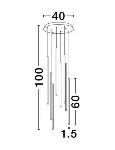 Pendant lamp Ellettra Ø40 LED