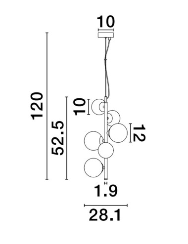 Piekaramā lampa Odillia Ø28