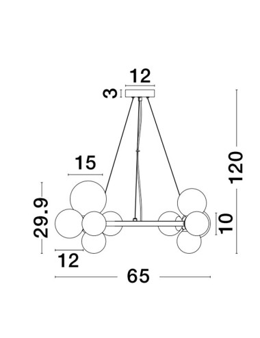 Piekaramā lampa Odillia Ø65