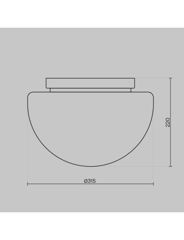 Griestu lampa Glassy Ø31,5